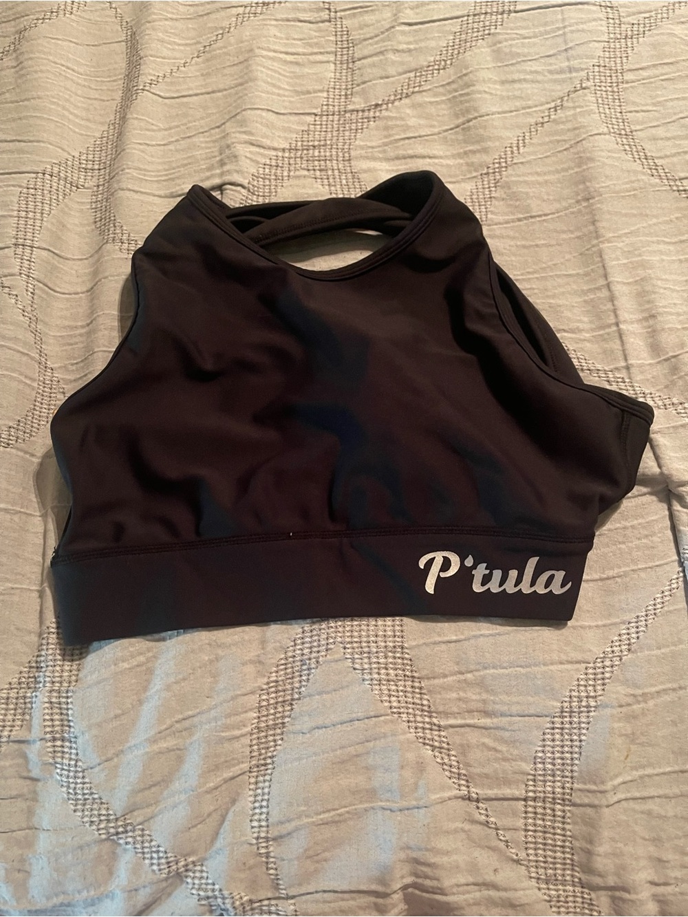 P'tula Black Racerback Sports Bra